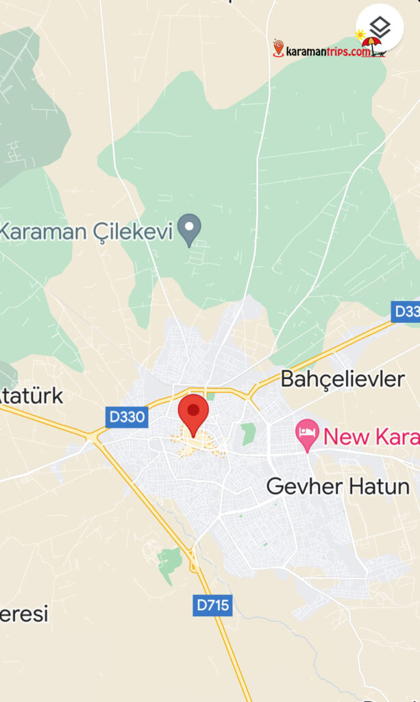google maps picture with location karaman