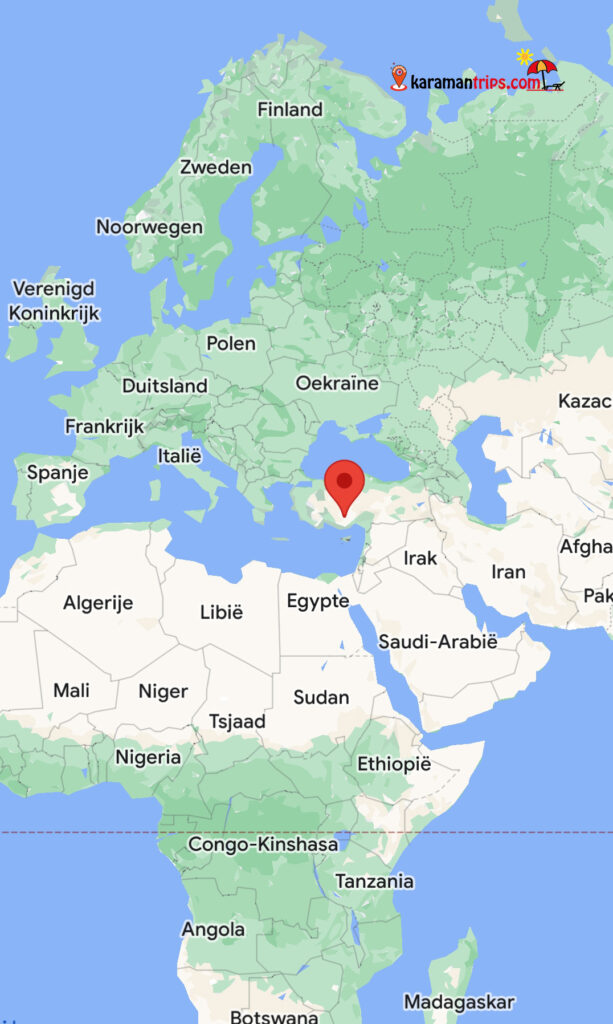 google maps picture of europe with location karaman